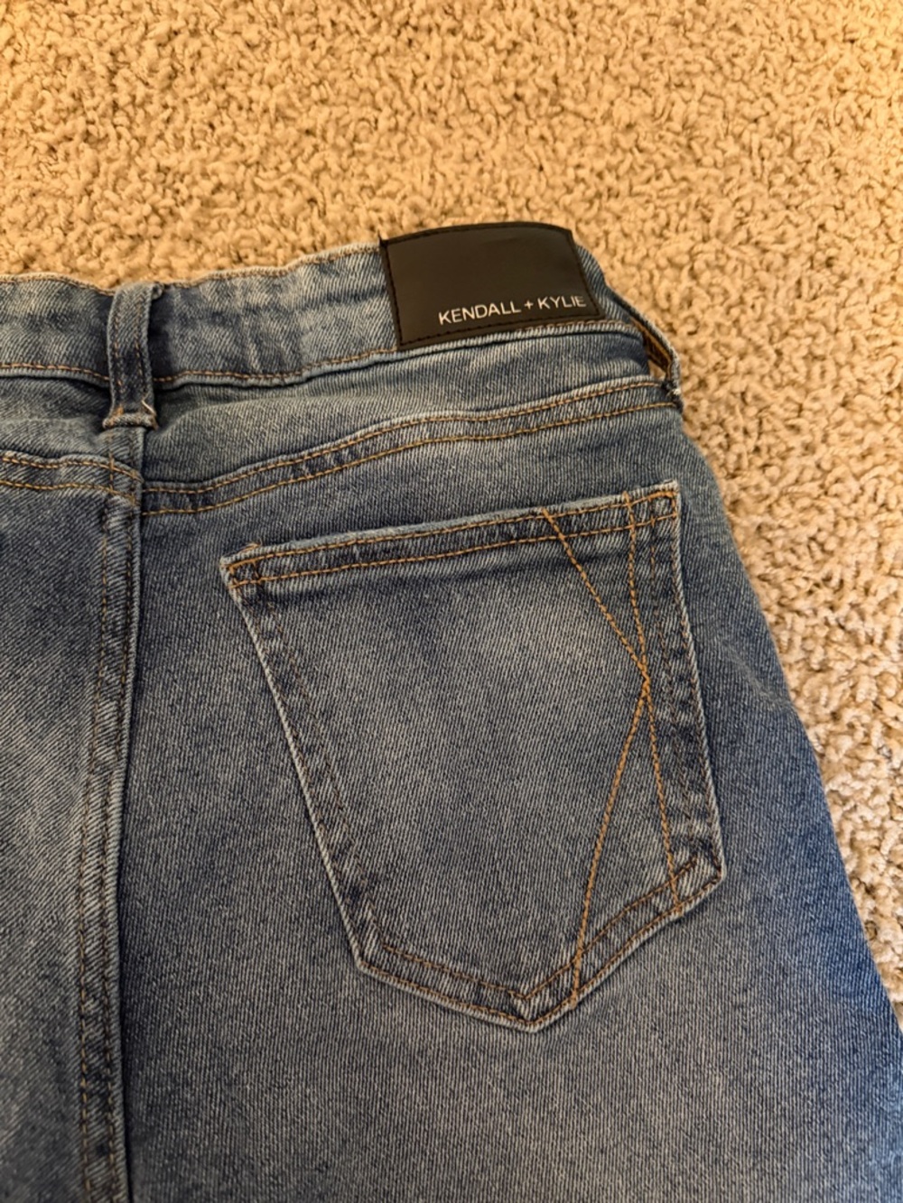 Kendall & Kylie Mid Blue Distressed Skinny Jeans - Picture 4 of 5